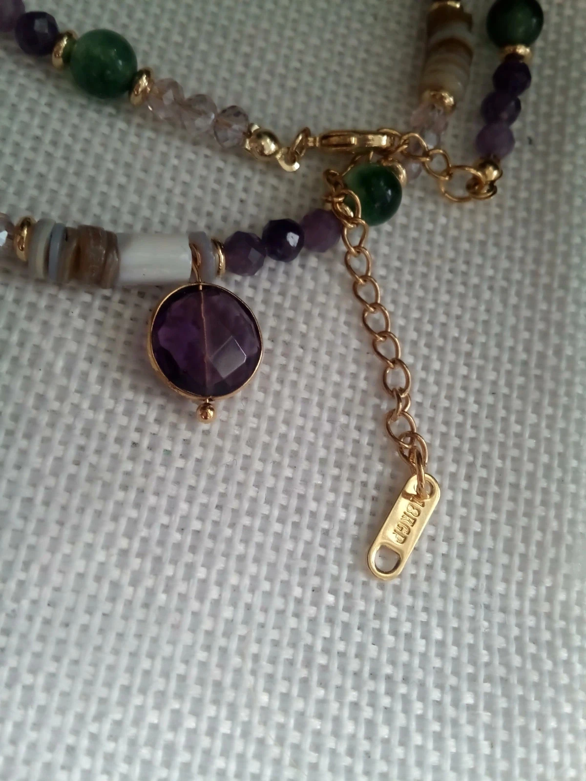 Collar de piedras semi preciosas, colgante de amatista ♥ – photo 2